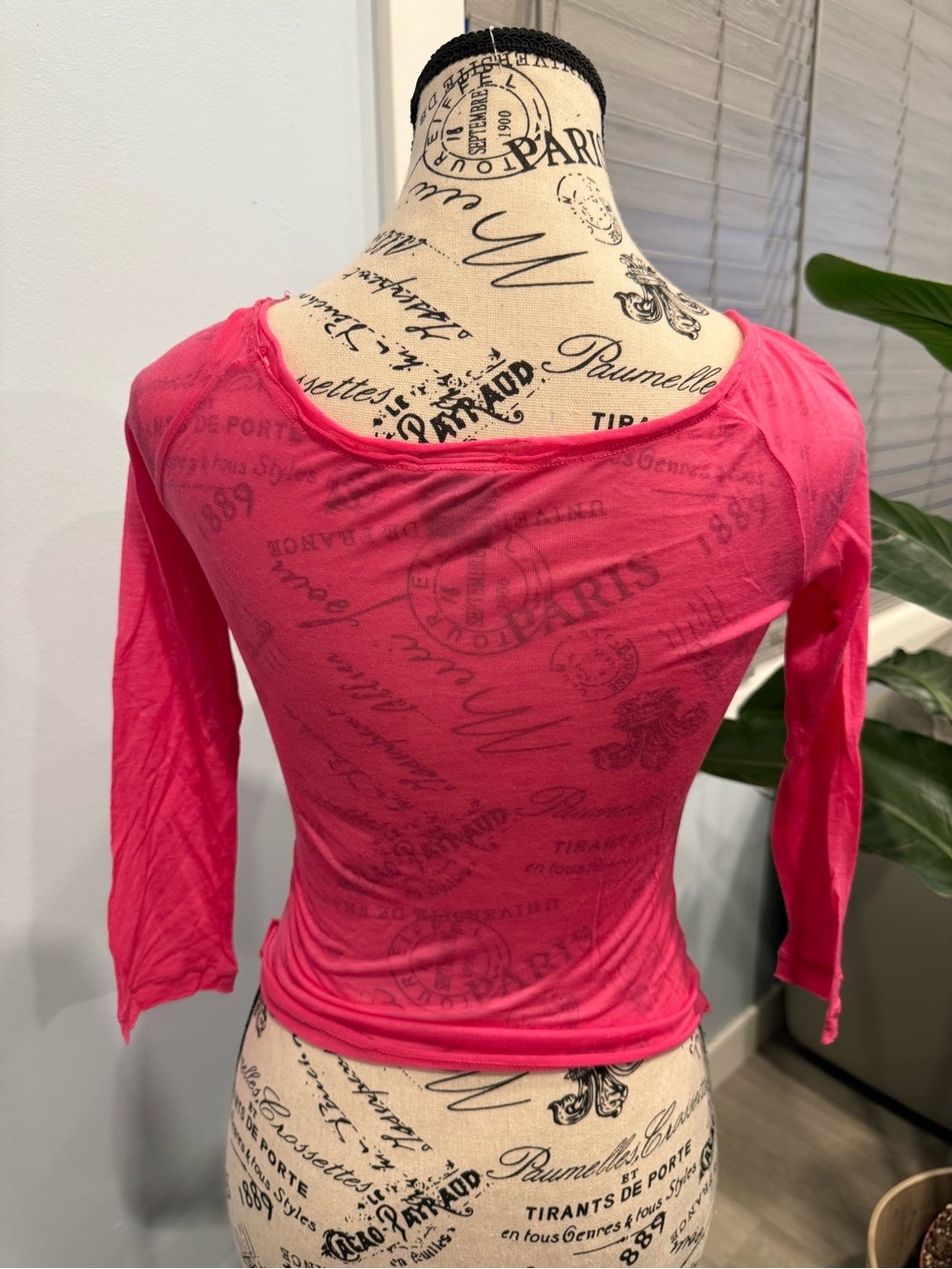 Diesel Y2K Pink Long Sleeve Tee with White Graphic - Picture 3 of 4